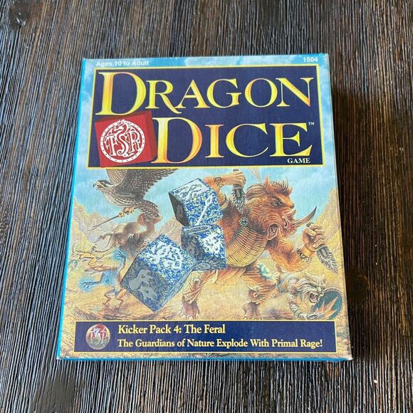 VTG TSR Dragon Dice Game Kicker Pack 4 The Feral Open Box Dice Sealed in Bag - Picture 2 of 7